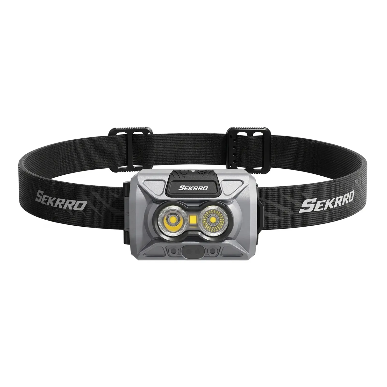 SEKRRO F8 Ultra Rechargeable Rugged Outdoor High-Lumen Headlamp, 800 Lumens LED, Motion Sensor, Red Light, IP67 Waterproof, AAA Battery Backup, Lightweight for Camping, Hiking, Work, Rugged Outdoor Headlamps, High-Lumen Headlamps