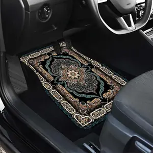 Vintage Boho Style Car Floor Mat, Multi-purpose Easy To Clean Car Floor Mat, Universal Car Interior Decoration Accessories for All Types Of Vehicles, Boho Rug, Boho Floral Rug