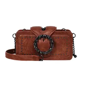 Vintage Aesthetic Shoulder Bag - Chic Multi-Zip Messenger Bag with Metal Chain, K-Fashion Inspired Retro Mini Handbag