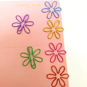 12pcs Meters Colorful Paper Clips, Multifunctional Iron Bookmark & Paper Clamp, Office Supplies, Ideal Gift for School and Office Use