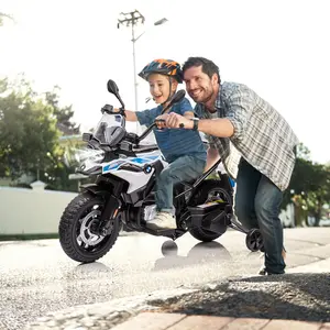 Garvee Licensed high-quality car 12V 7Ah Kids Police Electric Motorcycle Ride On Toy – EVA Tires, High/Low Speed, Dual Storage Boxes, Warning & LED Headlights, Spring Suspension, Built-in Music – Perfect for Boys & Girls