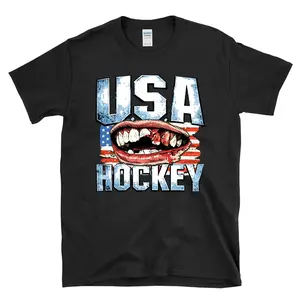 U.S.A HOCKEY - 2026 Gold Medal Champions Bloody Teeth - T-shirt