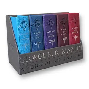 A Game of Thrones (Song of Ice and Fire) by G Martin - 5-Book Boxed Set - Collectible Deluxe Home Decor - Flexi Bound Faux Leather-Cloth Cover