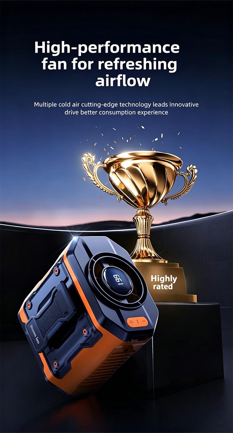 HOOYS USB Rechargeable Handheld Portable Fan, 199-Speed Adjustable, with Waist Clip, Flashlight & PowerDisplay, Personal Fan for Outdoor, Camping, Jobsite, Travel &Indoor Use HOOYS USB Rechargeable Handheld Portable Fan, 199-Speed Adjustable, with Waist Clip, Flashlight & PowerDisplay, Personal Fan for Outdoor, Camping, Jobsite, Travel &Indoor Use