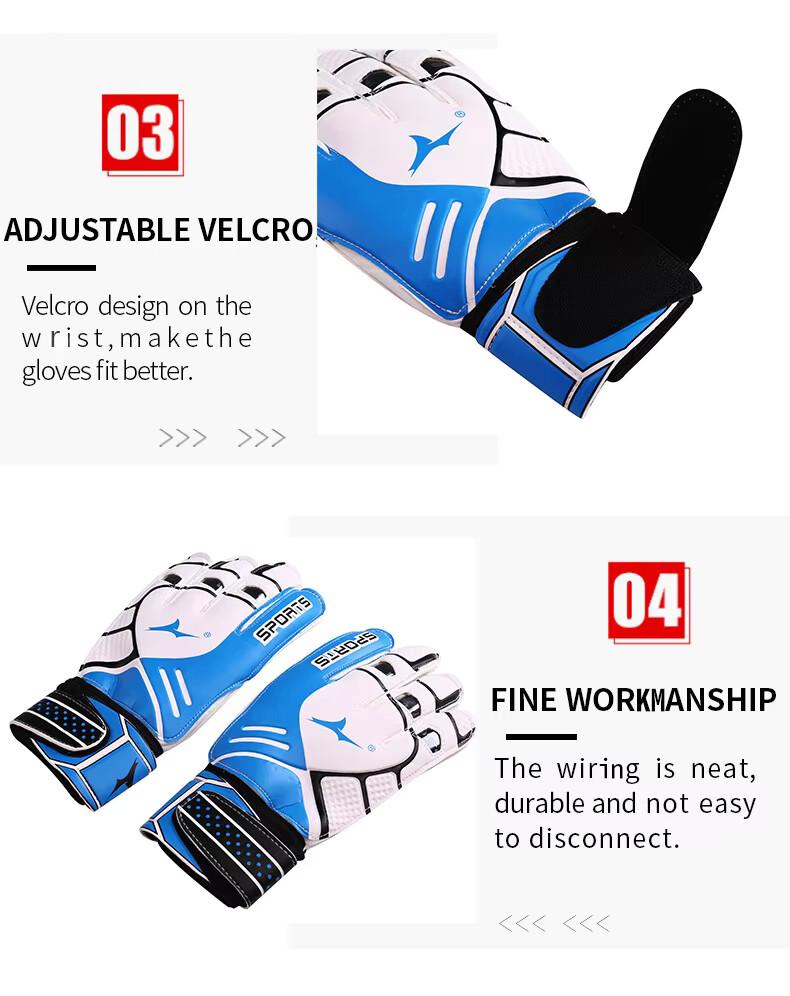 Professional Soccer Goalkeeper Gloves for Adults & Kids, Non-Slip Wear Resistant Training Gloves with Finger Protection