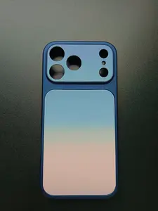 Ins-style gradient leather pattern phone case suitable for IP17pro, 17promax gradient minimalist case, 16 high-end feel cover