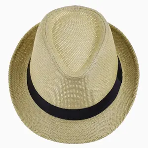 Hot Unisex Women Men Fashion Summer Casual Trendy Beach Sun Straw Panama Jazz Hat Cowboy Fedora hat Gangster Cap