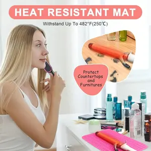 Portable Silicone Heat-Resistant Pad, Straightener, Curling Iron Insulation Pad, Anti Slip And Heat-Resistant Pad, Travel Styling Tool For Travel Dressing Table