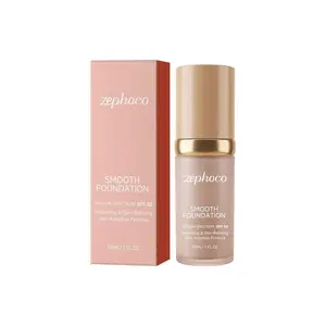 Temperature-Sensitive Protective Foundation Liquid, Hydrating Lightweight Texture, Daily Carry, Natural Makeup Finish, Portable Concealer