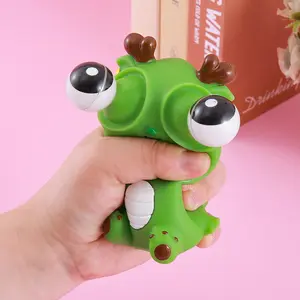 3D Pop-Eyed Dragon, Staring Little Caterpillar Stress Relief Toy, Pop-Eyed Panda Squeeze Toy for Venting and Pranking