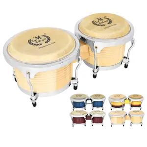 MBAT High-Grade 7+ 9inch Bongo Drum Oak Buffalo Drum Skin Adult Beginner African Drum