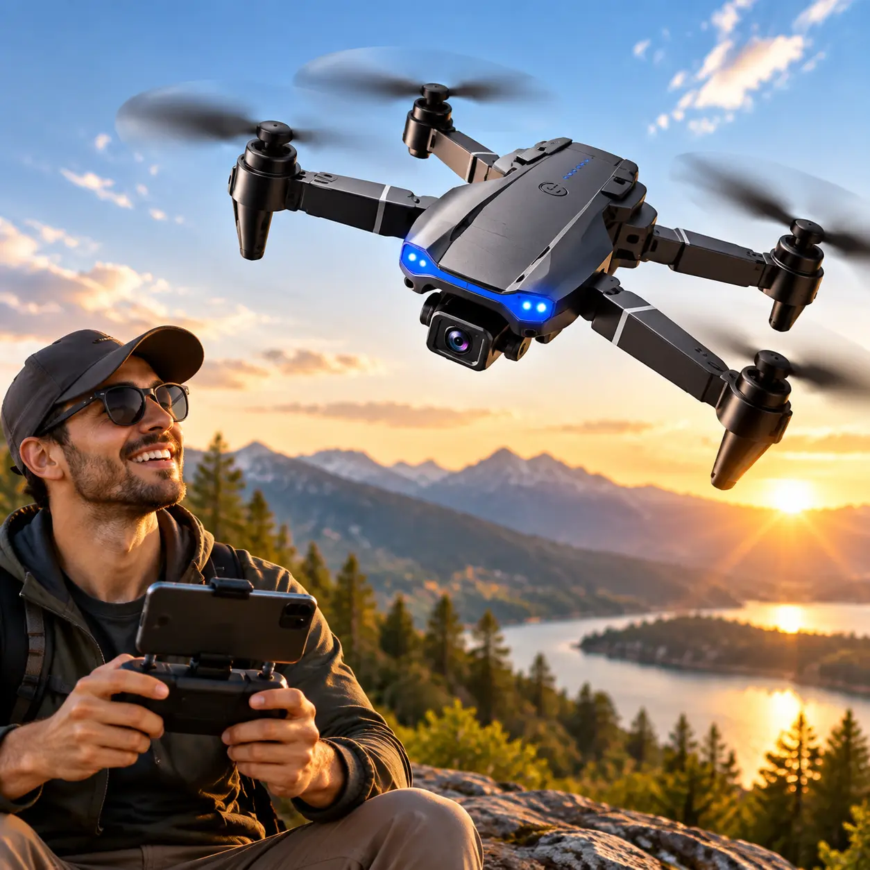 E99 Pro Foldable Dual-Camera Mini Drone - Beginner-Friendly, Remote-Controlled, Portable Travel Drone, Holiday Gift Option