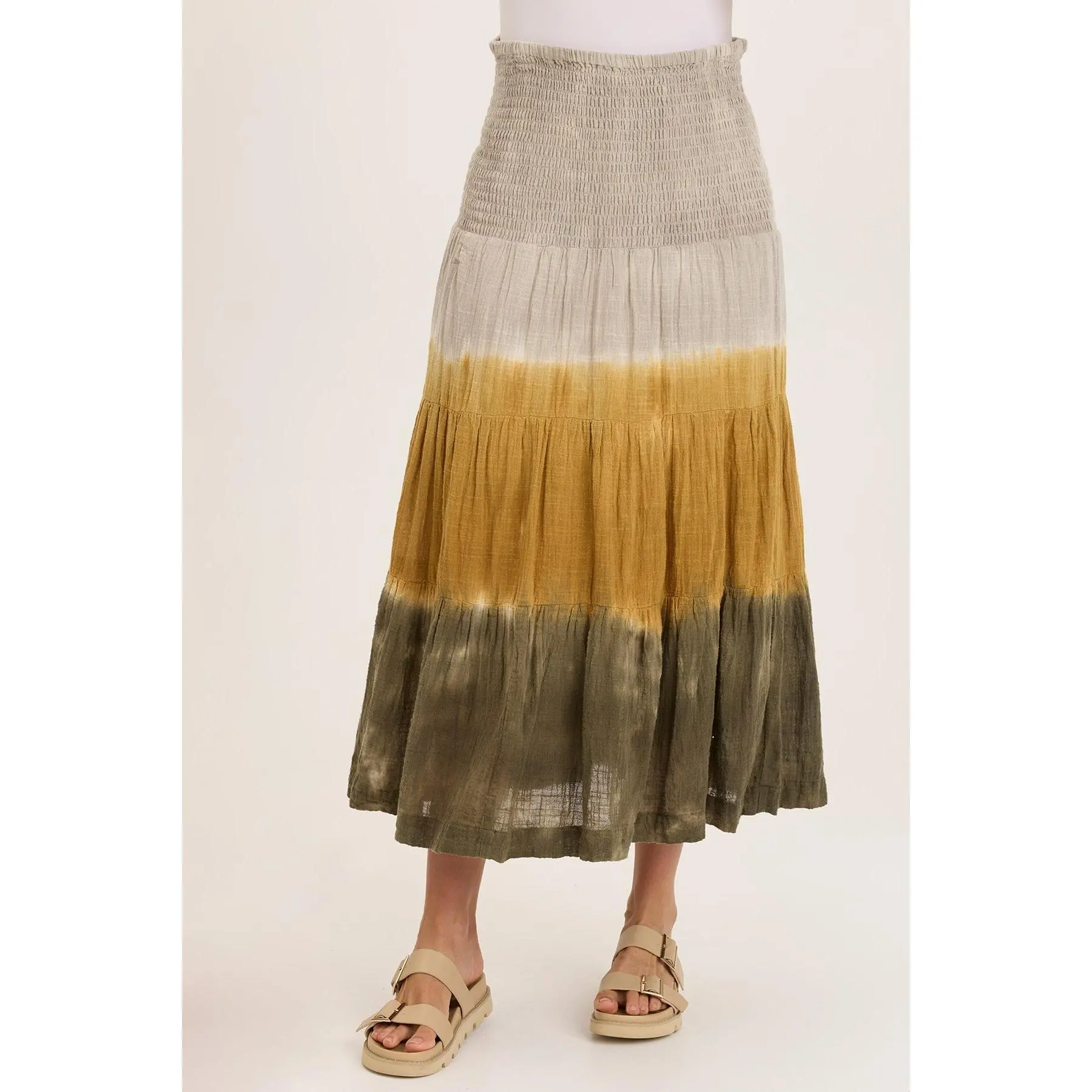 Paigene Gauze Tiered Skirt