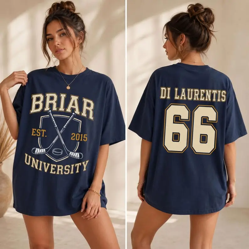 Dean Di Laurentis 66 Shirt, Briar University Hockey Tee, Off Campus Series Merch, Elle Kennedy Booktok Apparel, The Score Reader Gift