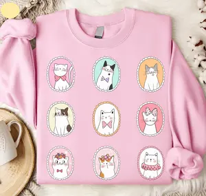 Funny Cat T-Shirt, Sweatshirt — Sourdough Bread Kitty Biscuit crewneck, Silly Cat Meme, Bakery Baker Gift For Cat Lover, Christmas