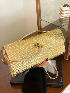 Women's Woven Shoulder Bag, New French Bread Style Crossbody Evening Clutch, Versatile Fashion Handbag, Elegant Design, Crossbody Crochet Bags