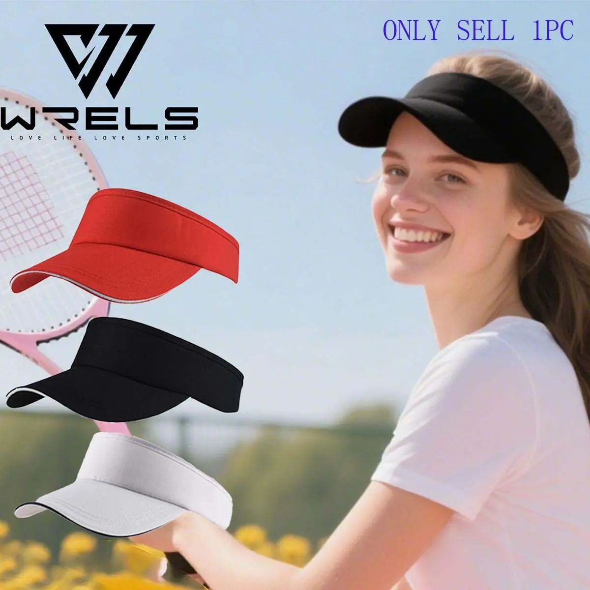 1pc Lightweight Adjustable Breathable Sweat-Wicking Baseball Visor for Spring/Summer Sports Hat Outdoor Hats Summer Sports Cap Lightweight Breathable Headwear
