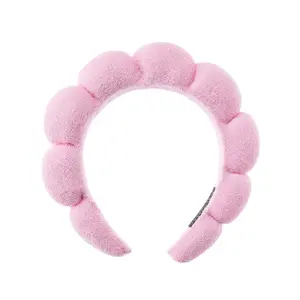 SleekHush 4pcs Fluffy Cloud Sponge Headband Volume Boost Hair Hoop for Washing Face Soft & Comfortable