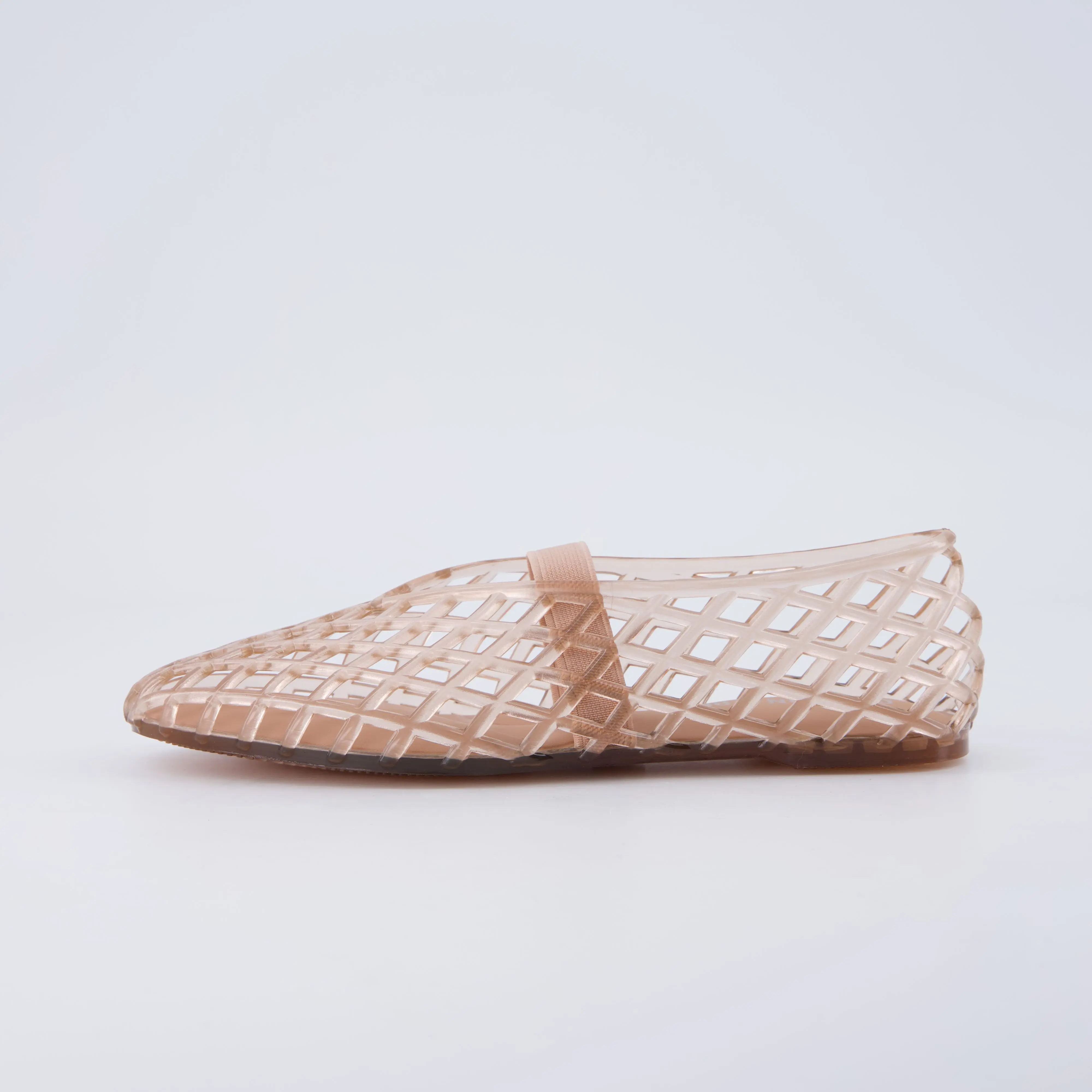 Cushionaire Siesta Jelly Sandals For Girls | Lattice Cut Out Ballet Flats With Flexible Slip On Design | Kids Stylish Casual Shoes For Beach And Everyday Outfits