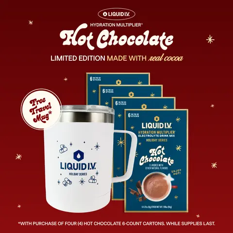 Liquid I.V. Hydration Multiplier - Limited Edition Hot Chocolate Bundle -  Hydration Powder Packets | Electrolyte Powder Drink Mix | Convenient Single-Serving Sticks |  4 Pack (24 Servings)​