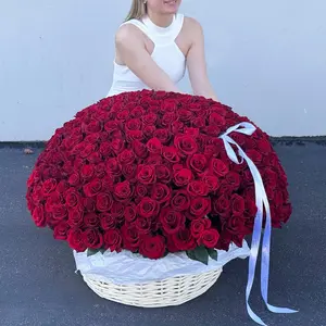 Luxury Red Rose Basket (300 or 400 Roses)