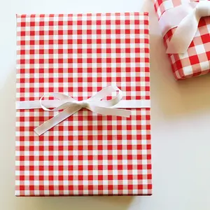 Wrapping Paper: Mini Red Gingham {Gift Wrap, Birthday, Holiday, Christmas}