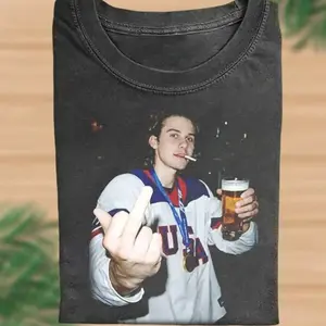Funny Jack Hughes Usa Gold Hockey Shirt, Patriotic Hockey Fan Shirt, Hockey Graphic Tee, American Hockey Pride Gifts