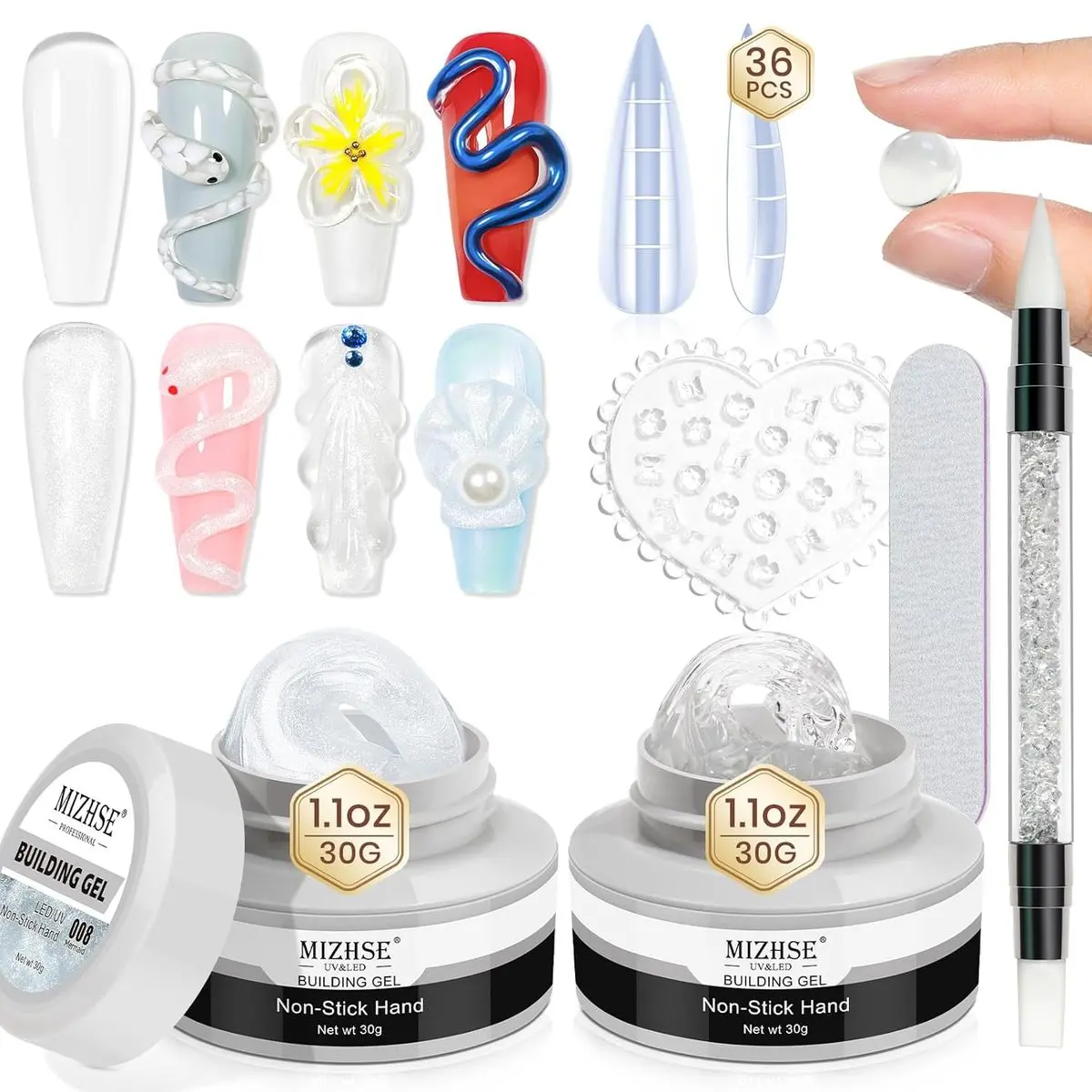 D6-1 oz Clear+1 oz Pearl White