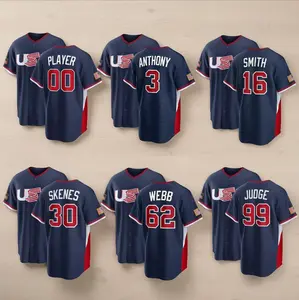 Custom Baseball Jersey USA White 2026 World Baseball Stitched Shirt Fan Personalized Name Number #Baseballjersey