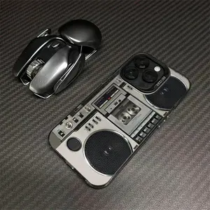 Retro Radio Pattern Design Phone Case IPhoneX XS/Max 11 12 13 14 plus 15 16 17 Pro Max, Air  Pro Max 17 Pro Max, Air  Air Pro Max All-around Protection Phone Case