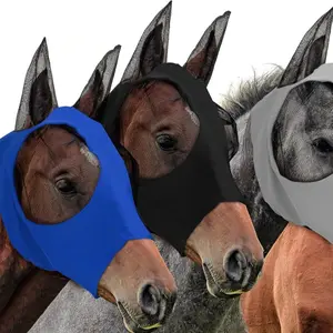 Breathable Insect-Proof Face Cover for Livestock, High-Elastic Fit Animal Facial Protector, Lightweight Comfortable Mask for Farming