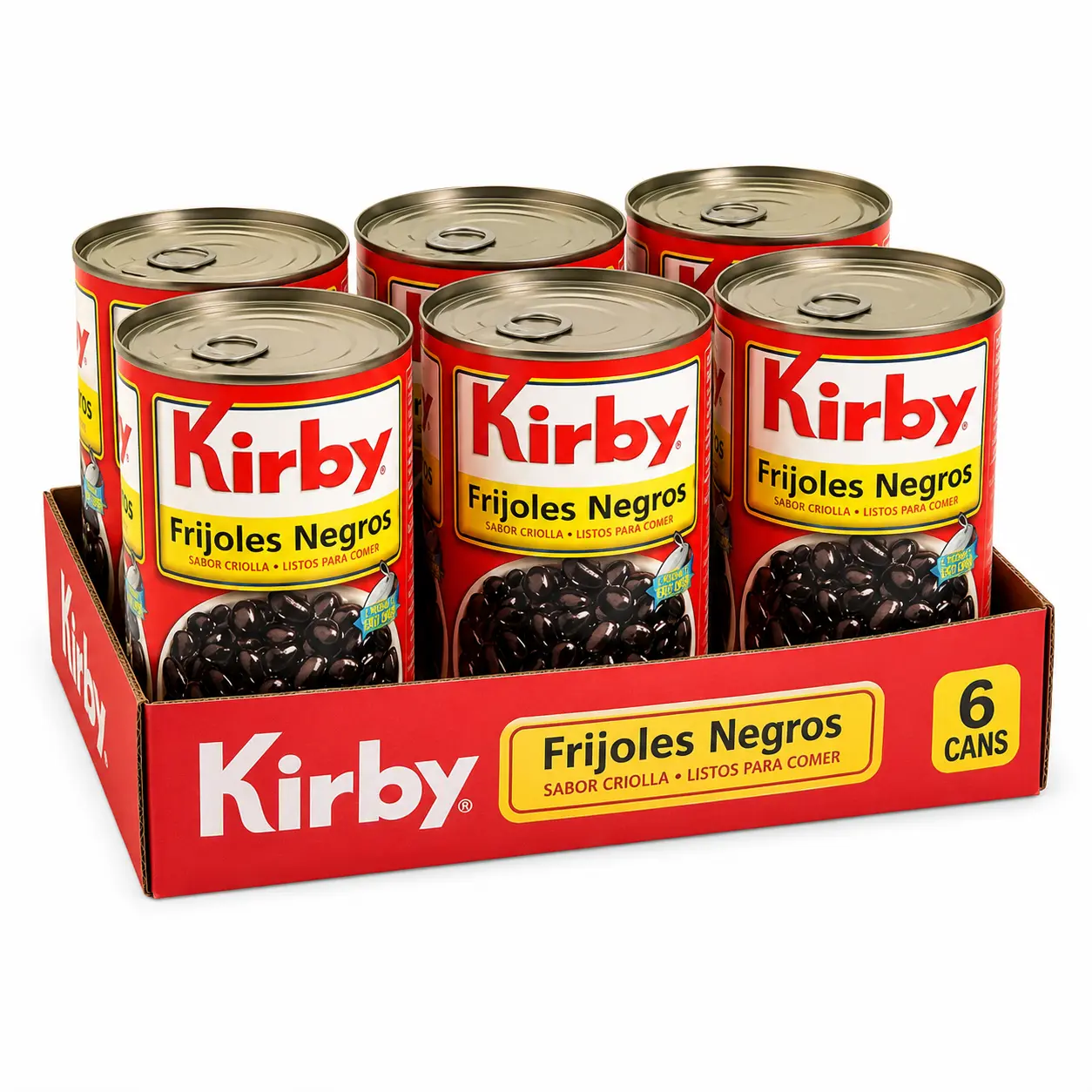Kirby Cuban Style Black Beans, 15 oz Canned Pantry Food with Protein, Rice Pairing, and Fiber, Set