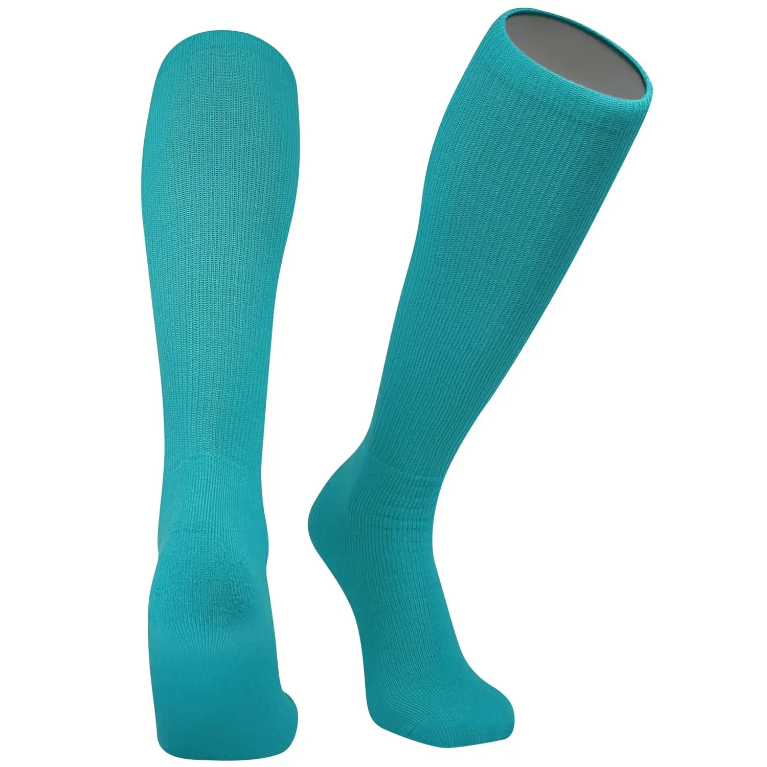Mk Socks All Sport Knee High Long Baseball Football Tube Socks, Teal Blue (XS)