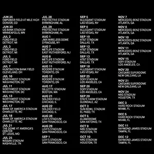 RandB tour dates DTF Iron on transfer for clothing t-shirts and hoodies white letting for black fabrics only t-shirt not included