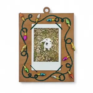 Holiday Lights Instant Photo Embroidery Frame Ornament Kit