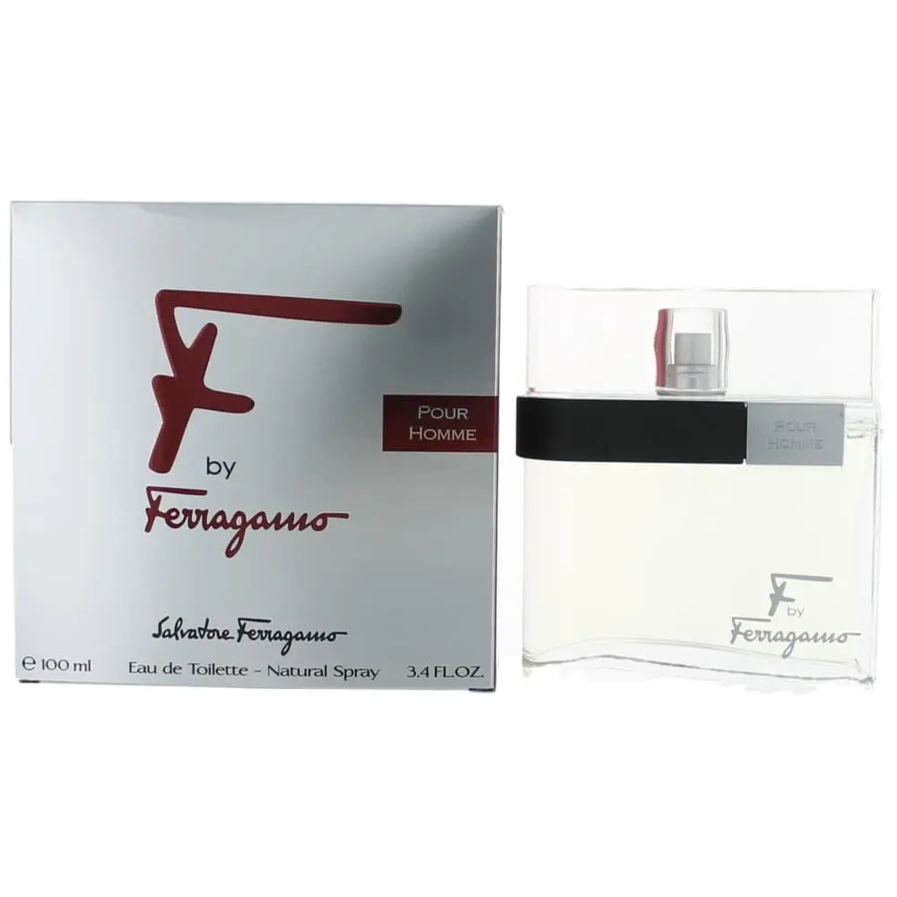 Salvatore Ferragamo F Pour Homme Men's 3.4 fl oz EDT Spray - Classic Logo, Daily Wear, Natural Spray for Modern Men