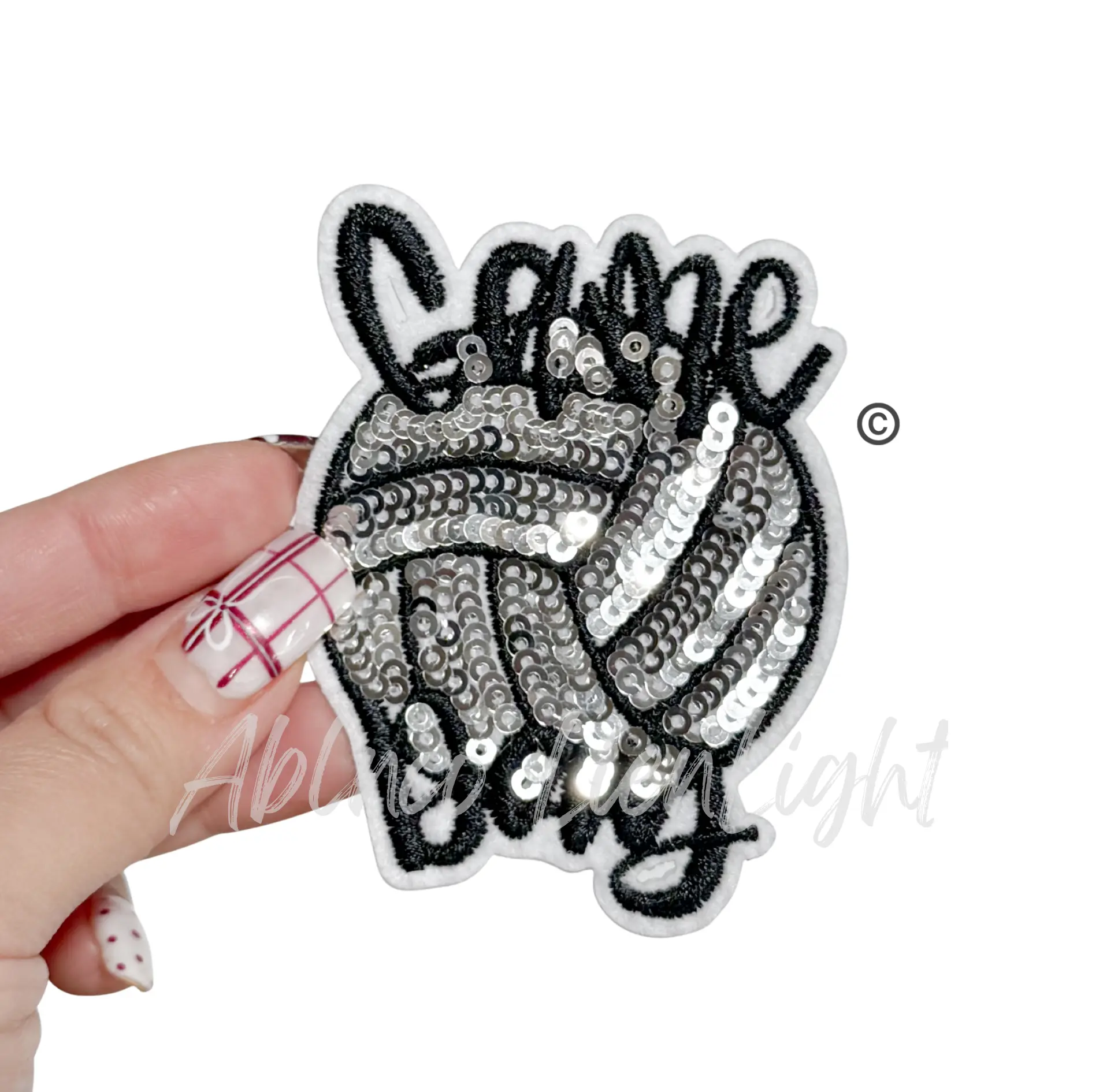 Volleyball Game Day Sequin Patch - Small