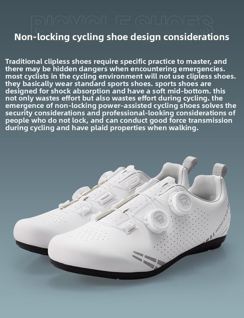 Road bike non-locking shoes for men and women, lightweight cycling shoes, mountain bike rubber-soled shoes, dual-twist adjustment equipment