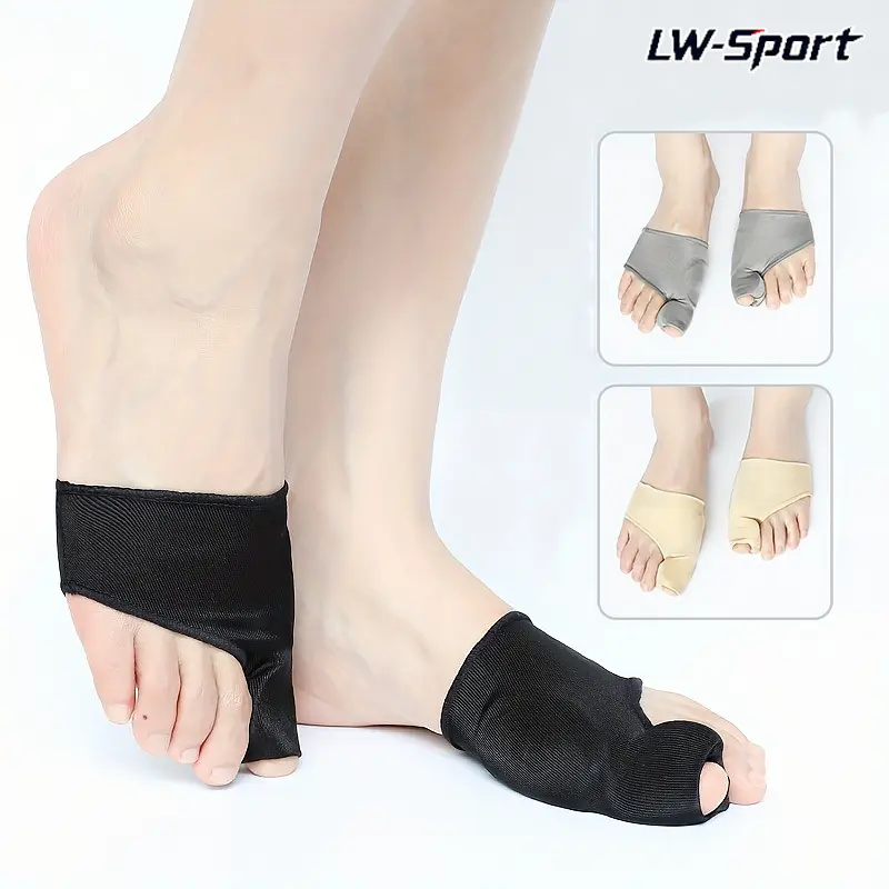1Pair Bunion Corrector Sleeves for Women & Men, Soft Elastic Hallux Valgus Toe Straightener with Anti-Abrasion Pad, One Size Fits Most Breathable Bunion Relief Support Socks, Wearable with Shoes for Daily Foot Pain Relief Orthopedic Foot Care