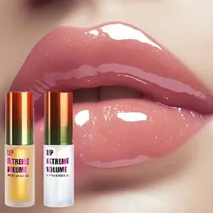 【Day & Night Instant Volumizing Essence, Lip Plumper Oil Serum】Increases Elasticity and Helps Repair Lip Fine Lines - Sexy Plumping Lip Balm Oil Skincare, Lip Moisturizer Suitable for All Skin Types Brush Hydrating