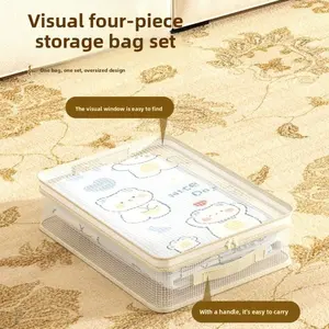 Two storage bags, household sheets, quilt covers, extra thick finishing bags, wardrobe, quilt clothes, mildew-proof and dust-proof storage bags.