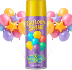 Balloon Shine Spray for Party : 15 oz Balloons Spray Silicone for Mother's Day Halloween Birthday Decorations - Long Lasting Instant High Shine Waterproof for Outdoor Décor