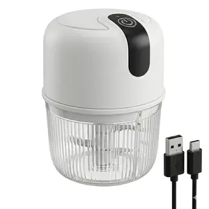 Portable Electric Garlic Chopper, 250ML USB Food Processor, Stainless Steel Blade, Cordless Mini Vegetable Cutter, Ideal for Ginger, Chili
