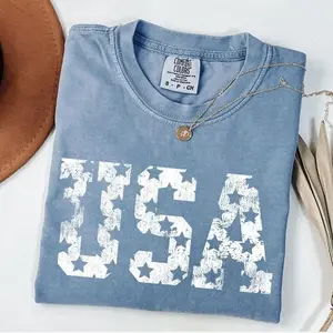 Comfort Colors Retro USA T-Shirt, 4th of July TShirt, Usa T-Shirt, Big USA TShirt, USA Tee, USA TShirt, 4th of July Gift, USA Lover