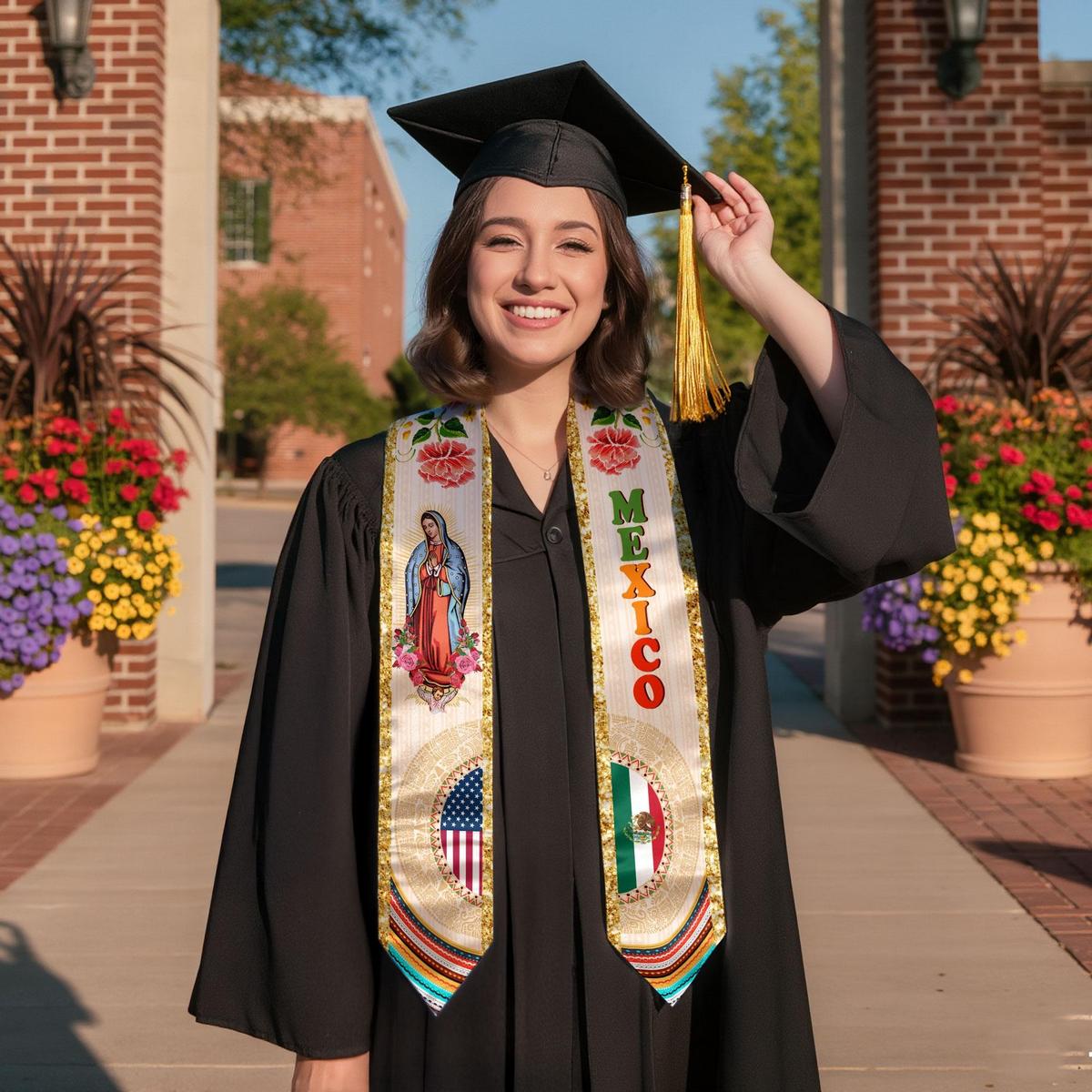 Graduation Stole Mexican 2026 – Mexican Graduation Sash, Mexico Flag, Class of 2026 V Shape National Country Stole Graduation Stole Mexican 2026 – Mexican Graduation Sash, Mexico Flag, Class of 2026 V Shape National Country Stole
