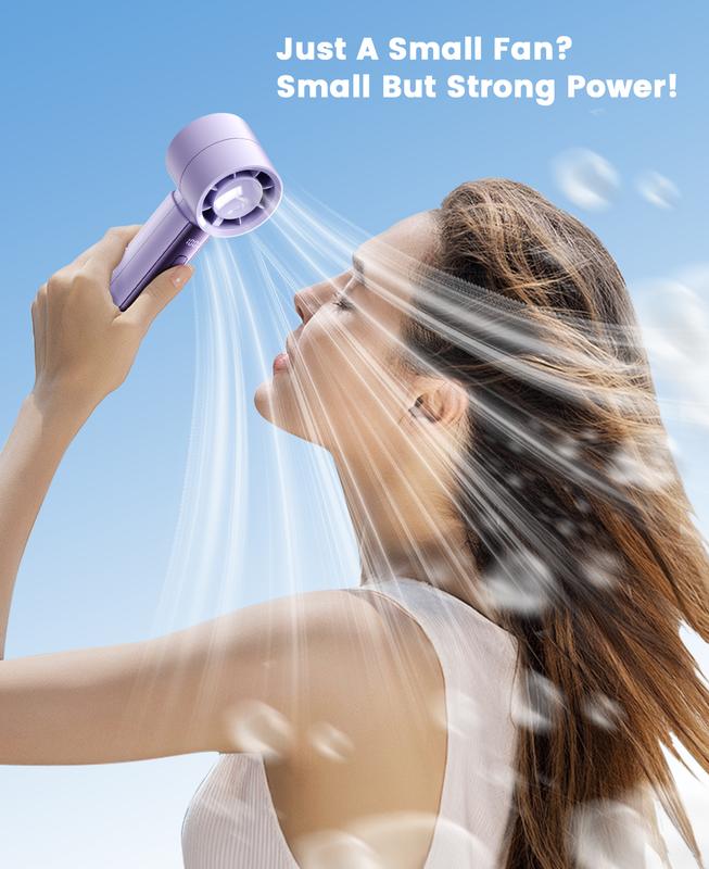 Handheld Fan High Speed 4000mAh 5-Speed Adjustment Digital Display Portable Ergonomic Turbopower for Hydration and Comfort