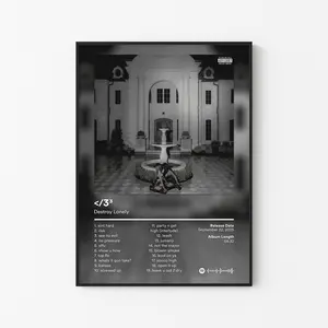 Destroy Lonely Album Poster, If Looks Could Kill No Stylist Tracklist, Opium Fashion Rap Print, Underground Decor, Unframed Print Only