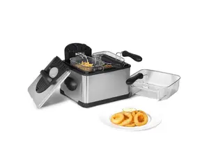 MegaChef 4.23 Quart Stainless Steel Electric Deep Fryer with Timer