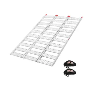 76" x 50" Aluminum Loading Ramp 1500 lbs Capacity Non-Slip Heavy Duty with Steps for Motorcycles ATV UTV Lawn Mower Trailers 76" Long x 50"