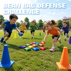 25-Piece Carnival Game Set, Three-In-One Combo with Colorful Cones, Bean Bags, and Targets, Indoor Outdoor Games for Kids Birthday Parties